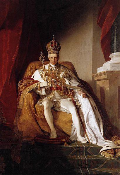 Friedrich von Amerling Emperor Franz I. of Austria wearing the Austrians imperial robes oil painting image